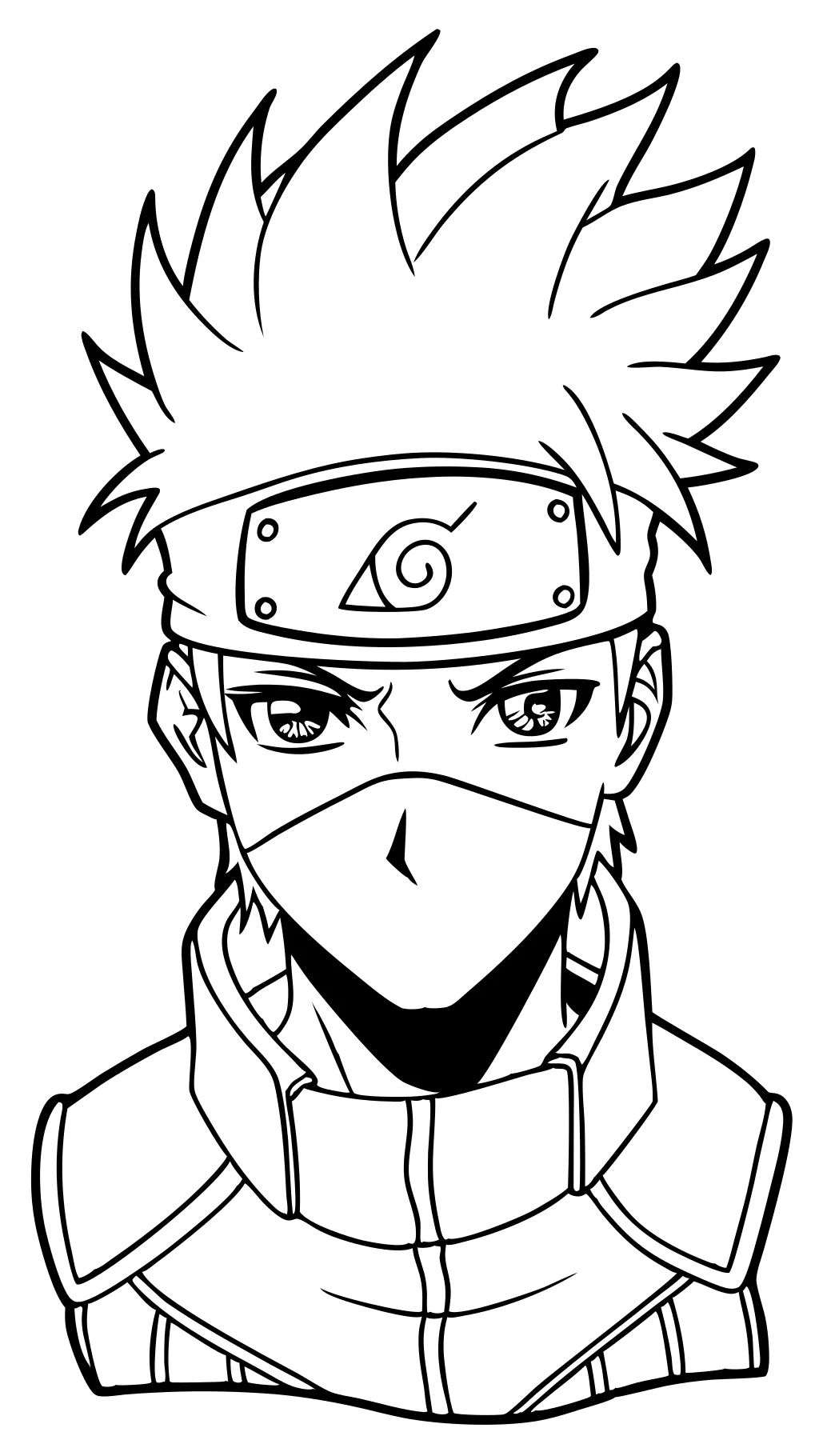 páginas para colorear kakashi